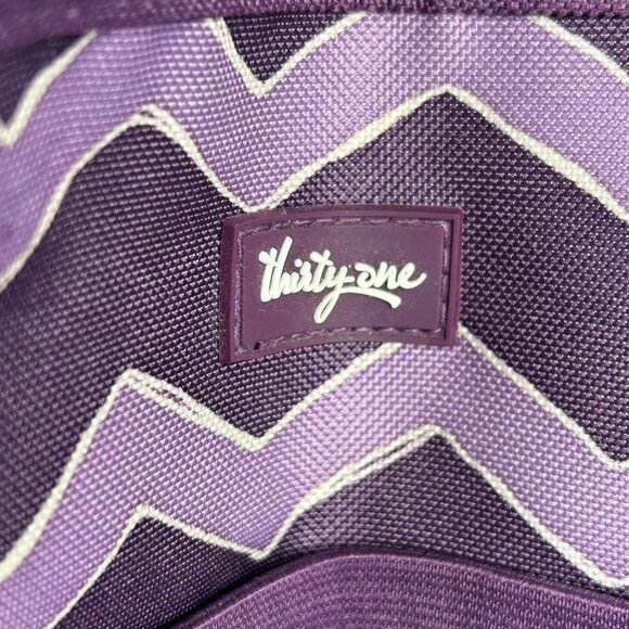 ThirtyOne Organizing Utility Keep it Tote Shoulder Bag Purple Chevron Caddy‎ - Picture 13 of 13
